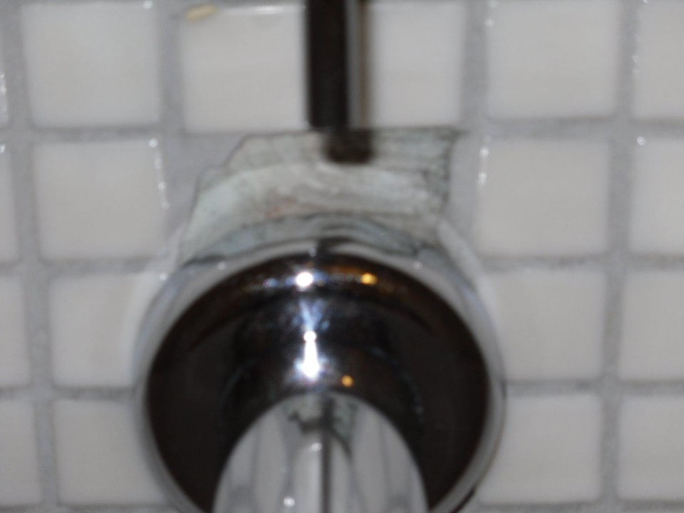 Teil des Badezimmers Hotel Milano