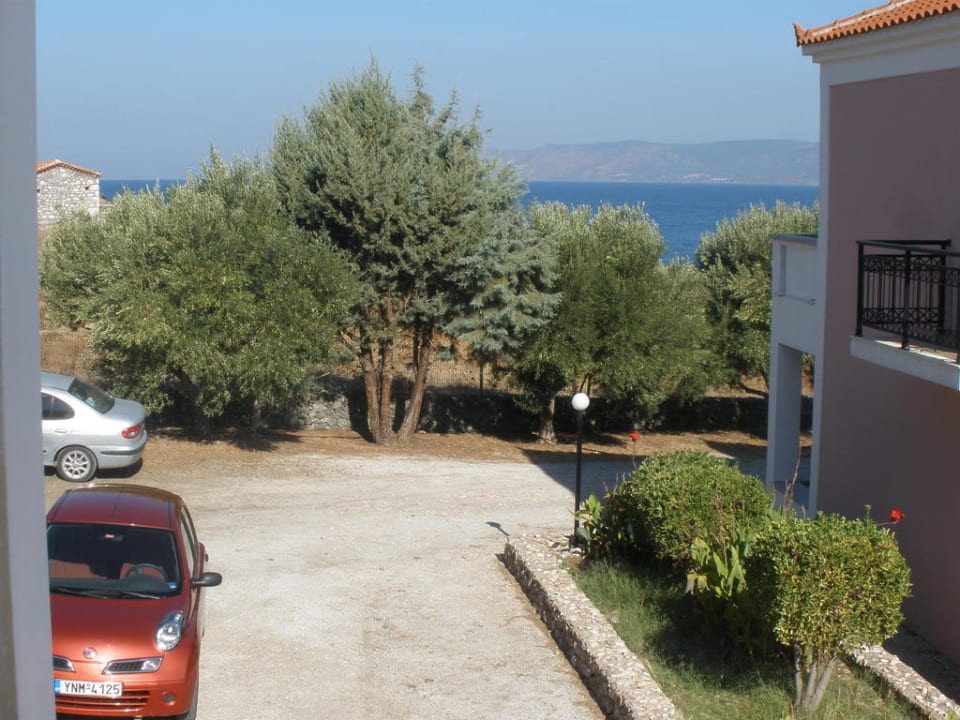 Blick vom Balkon Hotel Panselinos