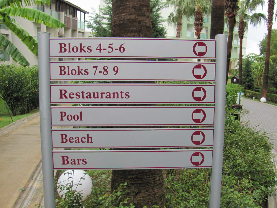 Wegbeschreibung im Hotelkomplex Sealife Buket Resort & Beach