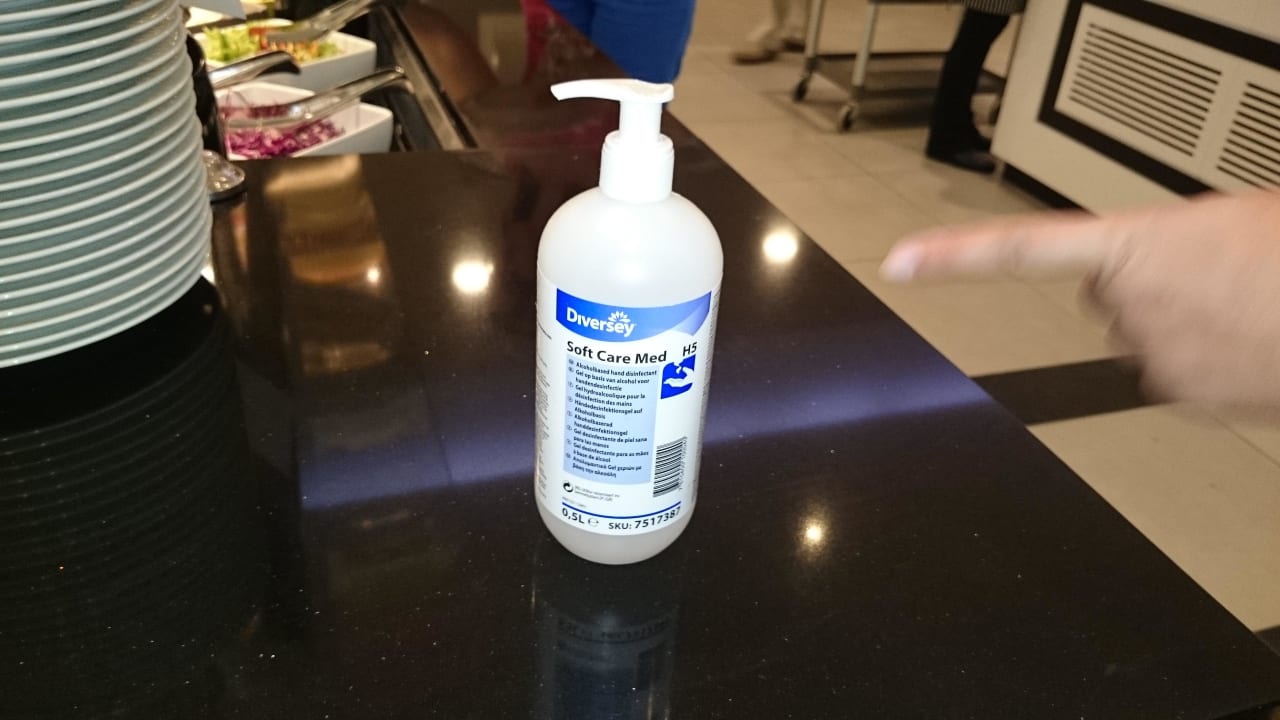 Desinfetionsmittel im Restaurant -  sehr gut Princess Andriana Resort & Spa