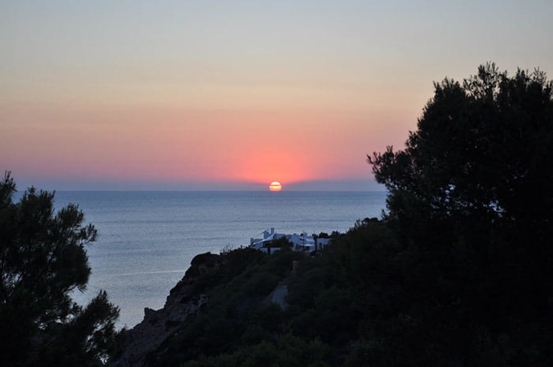 Wonderful sunset view from rooms, pool & terrace Hotel Village Ibiza