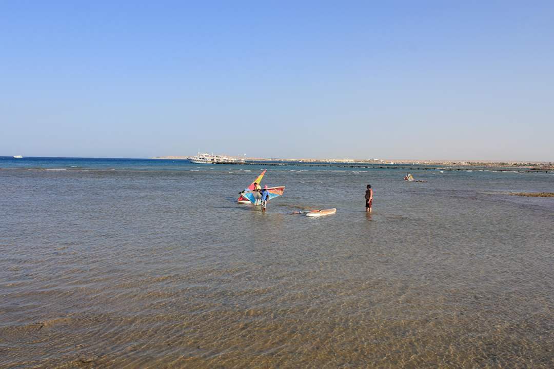 Der flachabfallende Strand Pickalbatros Palace Resort