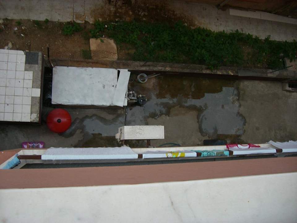 Ausblick in den Innenhof Hotel Kleopatra Alis