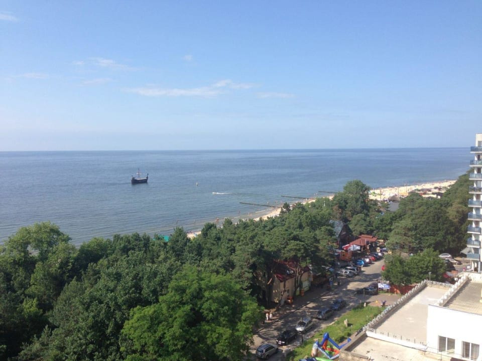 Toller Blick von der 8. Etage Vestina Wellness & Spa Hotel