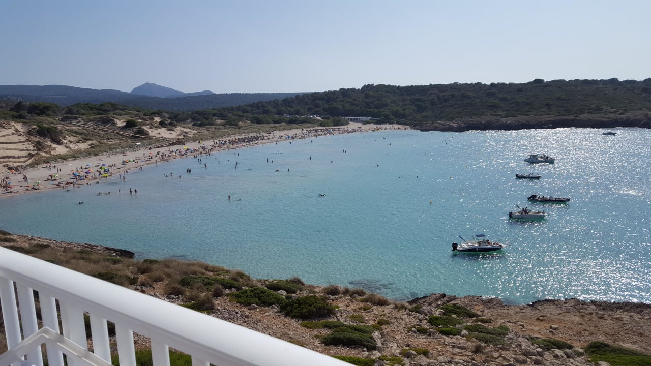 Aussicht vom Balkon Beach Club Hotel-Apartments