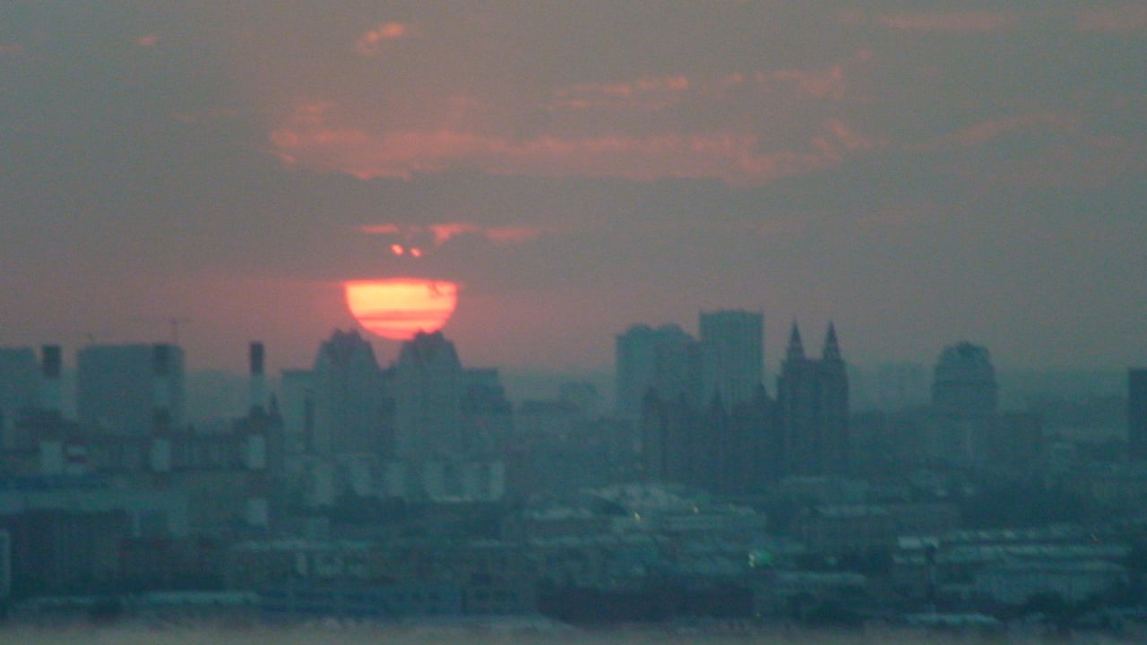 Sonnenuntergang über Moslkau Radisson Collection Hotel Moscow