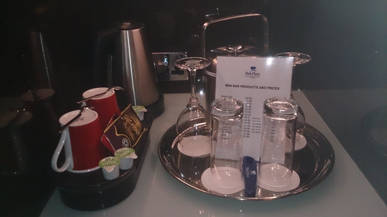 Tolle Auswahl an Kaffee und Tee Park Plaza Westminster Bridge London