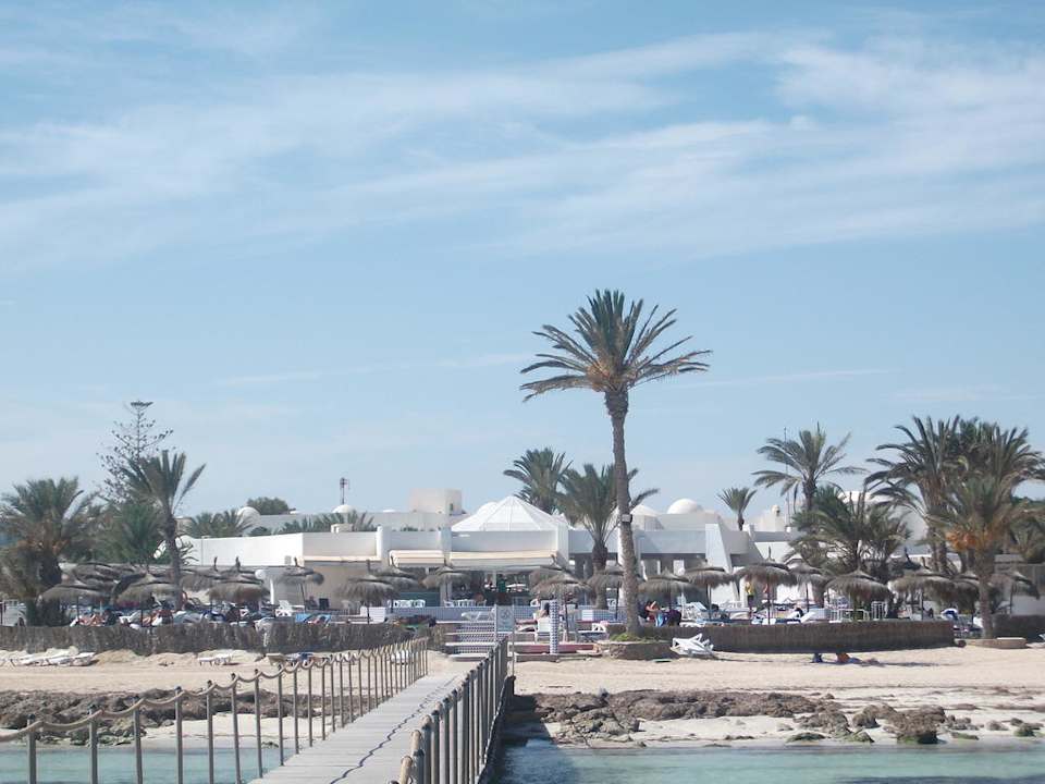 Das Hotel vom Steg aus Hotel El Mouradi Djerba Menzel