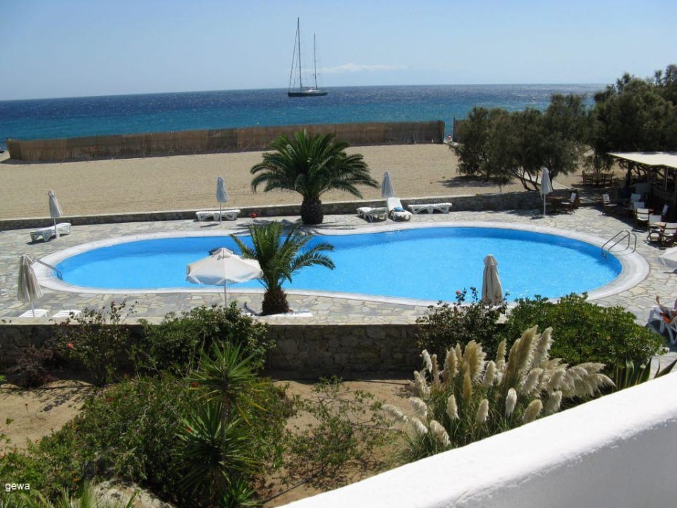 Aussicht vom Zimmerbalkon Myconian Sunrise Relais & Chateaux Hotel