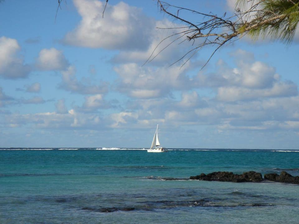 Ausblick bei einem kühlen Bierchen Shangri-La Le Touessrok Mauritius