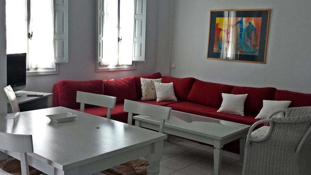 Wohnzimmer der Villa Hotel Pantheon de Luxe Villas