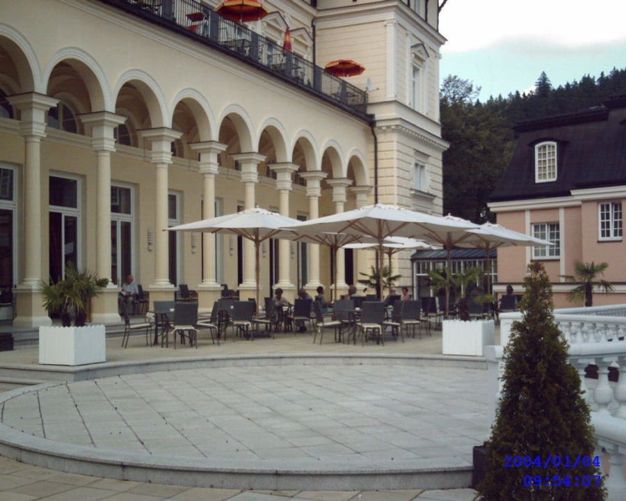 Terrasse zum Entspannen Falkensteiner Spa Resort Marienbad