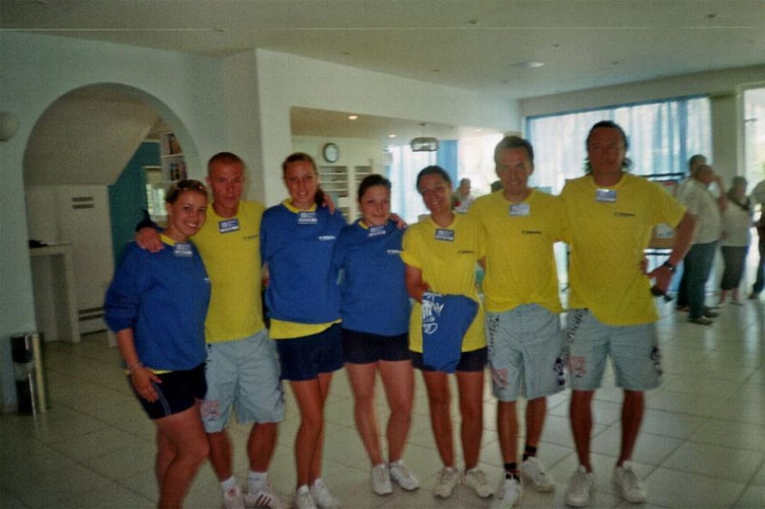 Animationsteam im Rezeptionsbereich Brown Beach Eretria