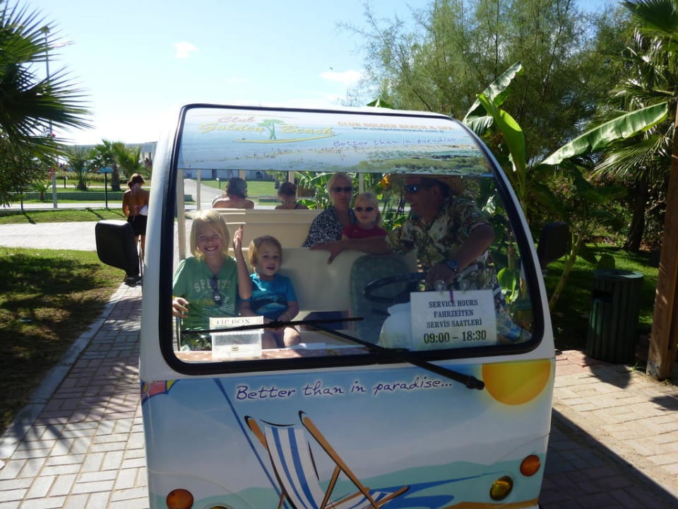 Shuttle-Bus - Abfahrt Strand VONRESORT Golden Beach