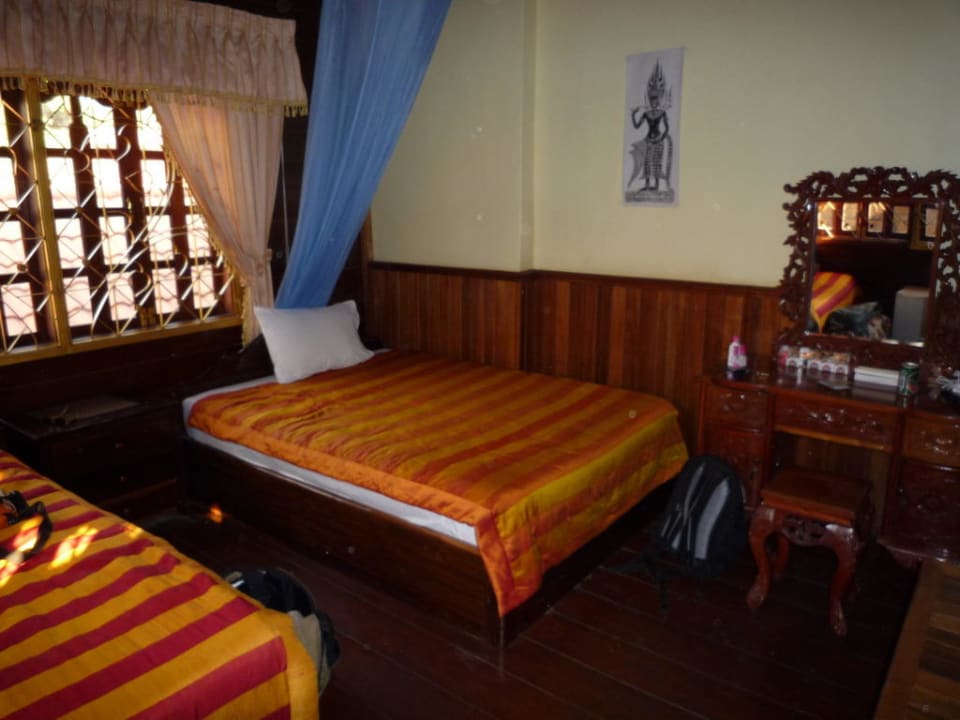 Ein Blick in unser DZ vom Bad aus  Bayon Garden Guesthouse