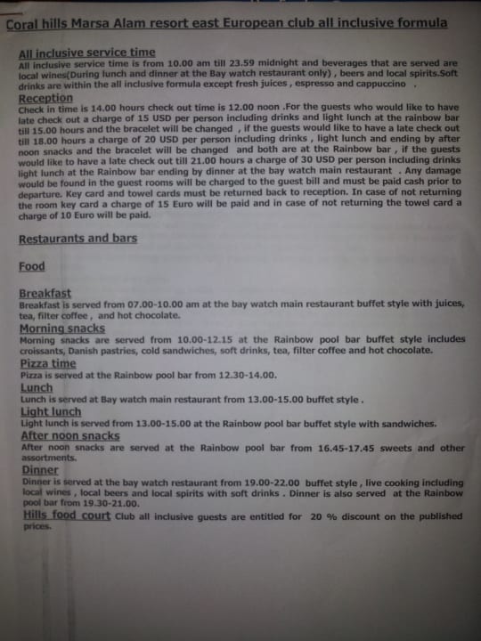 Pozostały motyw Coral Hills Resorts & SPA