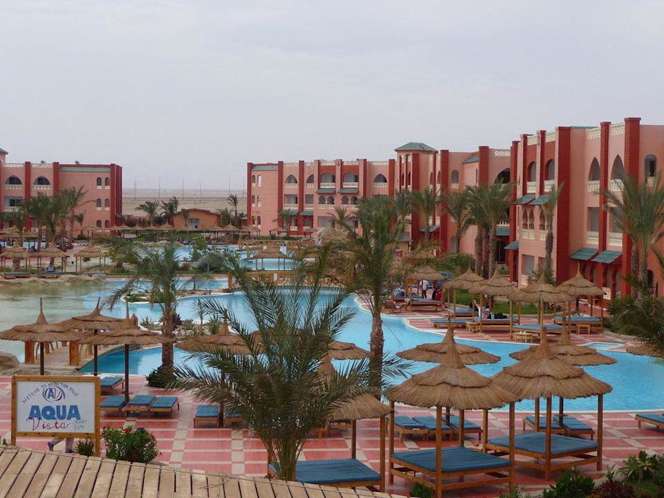 Ausblick von der Sunsetbarterrasse Pickalbatros Aqua Vista Resort - Hurghada