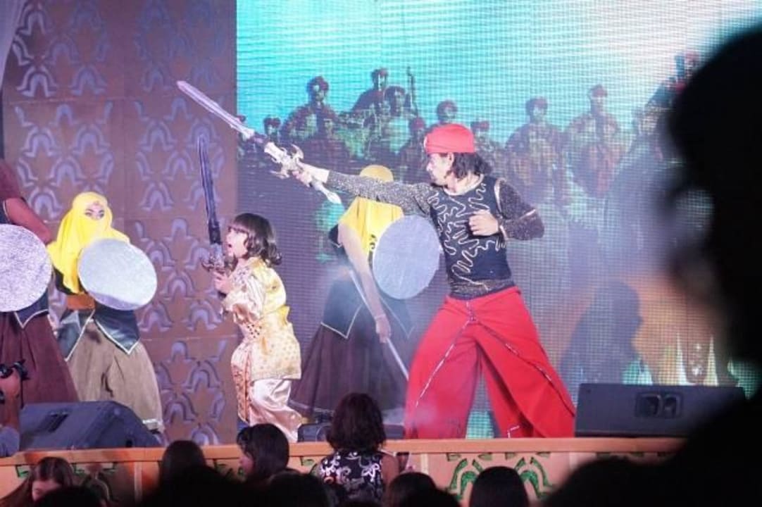 Animation im Zelt bei der Silvester Party Pickalbatros Alf Leila Wa Leila Resort - Neverland Hurghada
