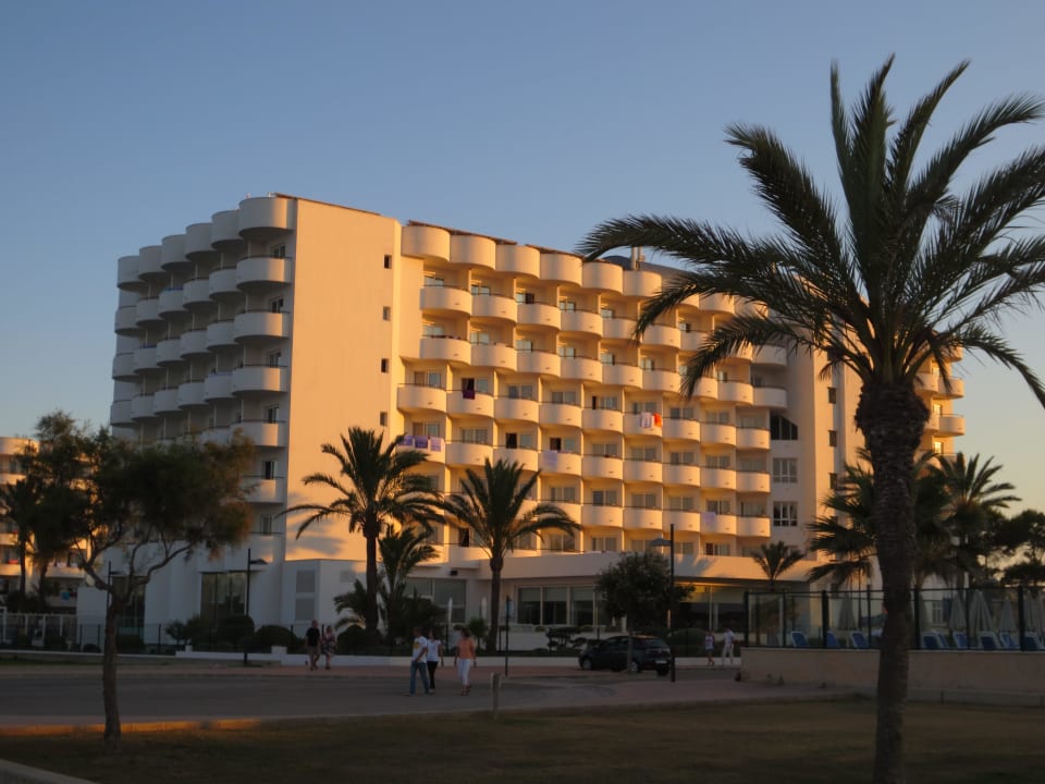 Blick vom Strand auf das Hotel Hipotels Hipocampo Playa