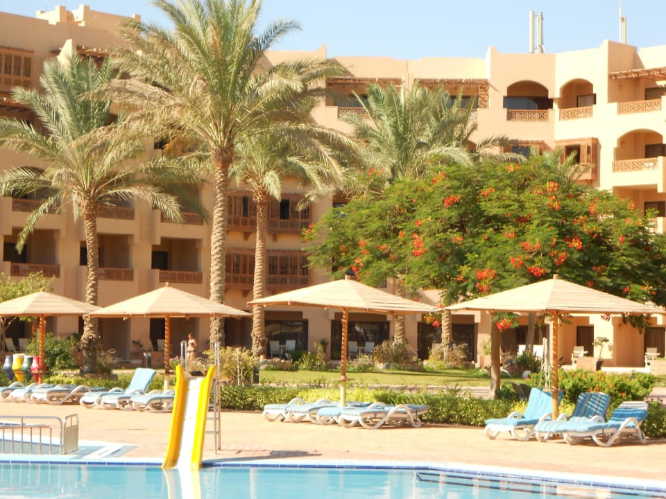 Blick vom Pool in den Garten Continental Hotel Hurghada