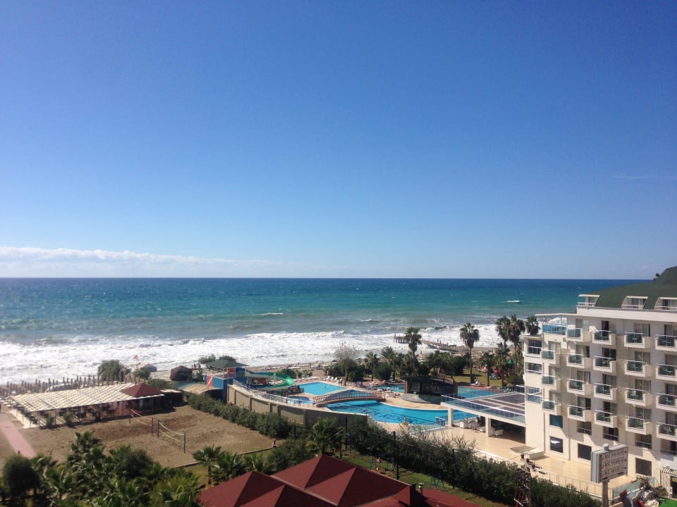 Blick vom Balkon Hotel Royal Garden Beach