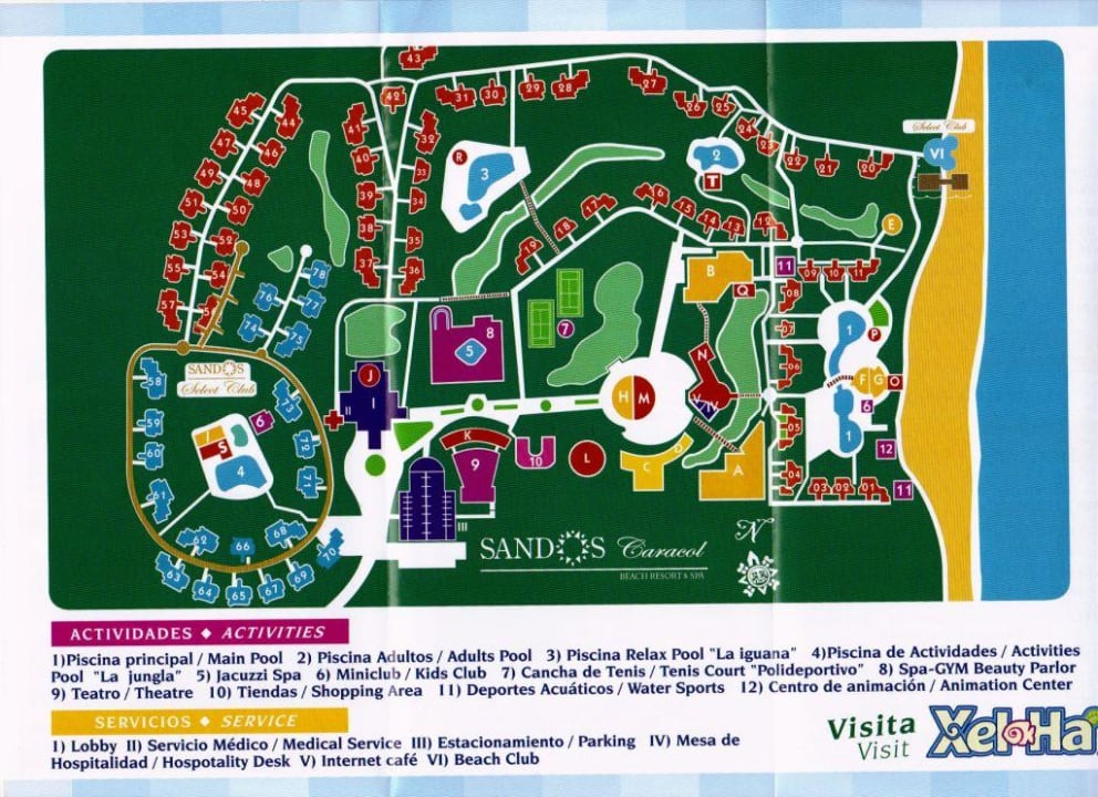 "Plan der Hotelanlage" Sandos Caracol Eco Resort (Playa del Carmen