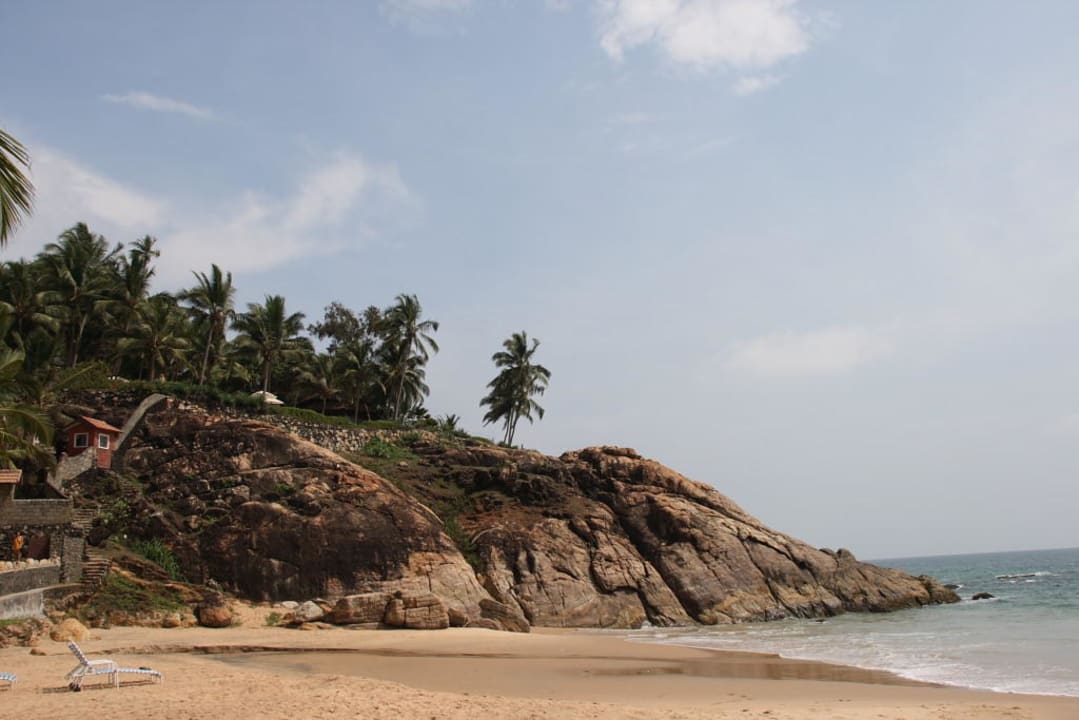 Blick Strand zur Anlage Niraamaya Retreats, Surya Samudra, Kovalam
