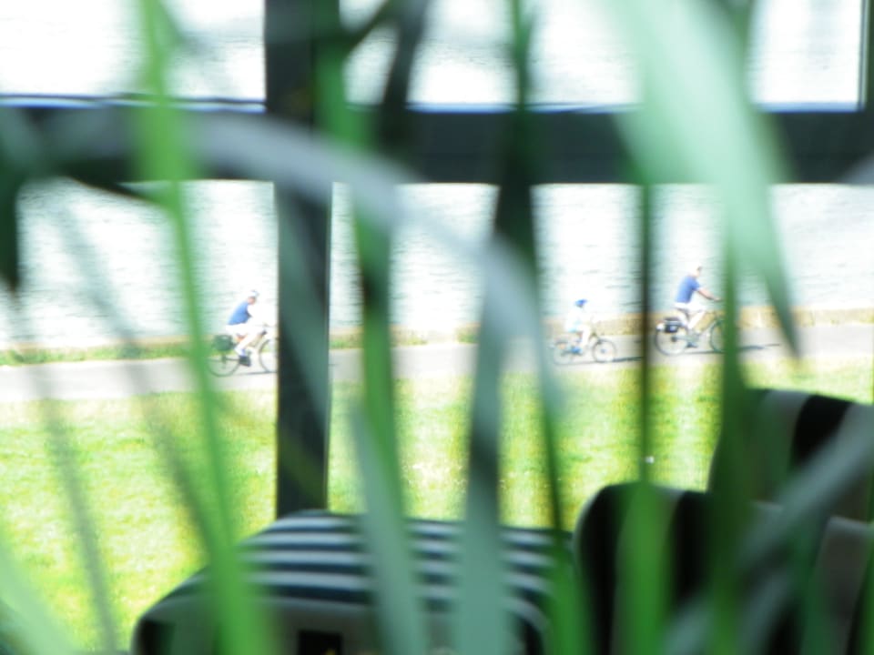 Blick aus dem Schlafzimmerfenster Haus Residenz am Yachthafen Hamer Ferienappartements