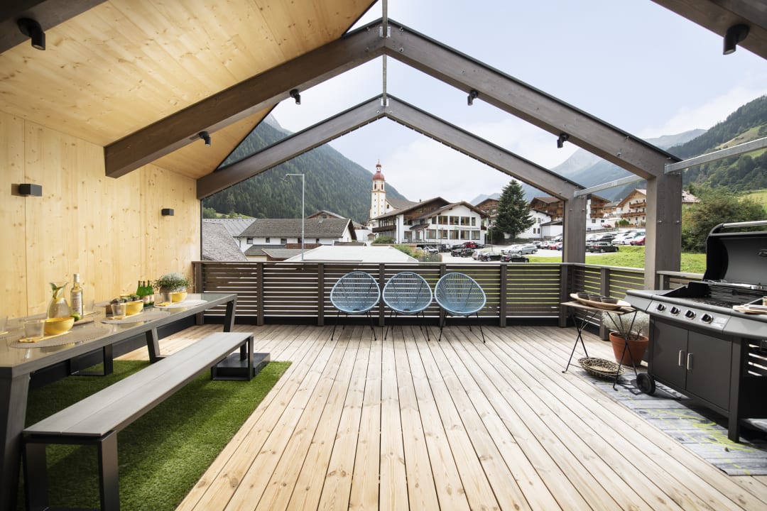 Ausblick Ferienhaus zum Stubaier Gletscher - Dorf