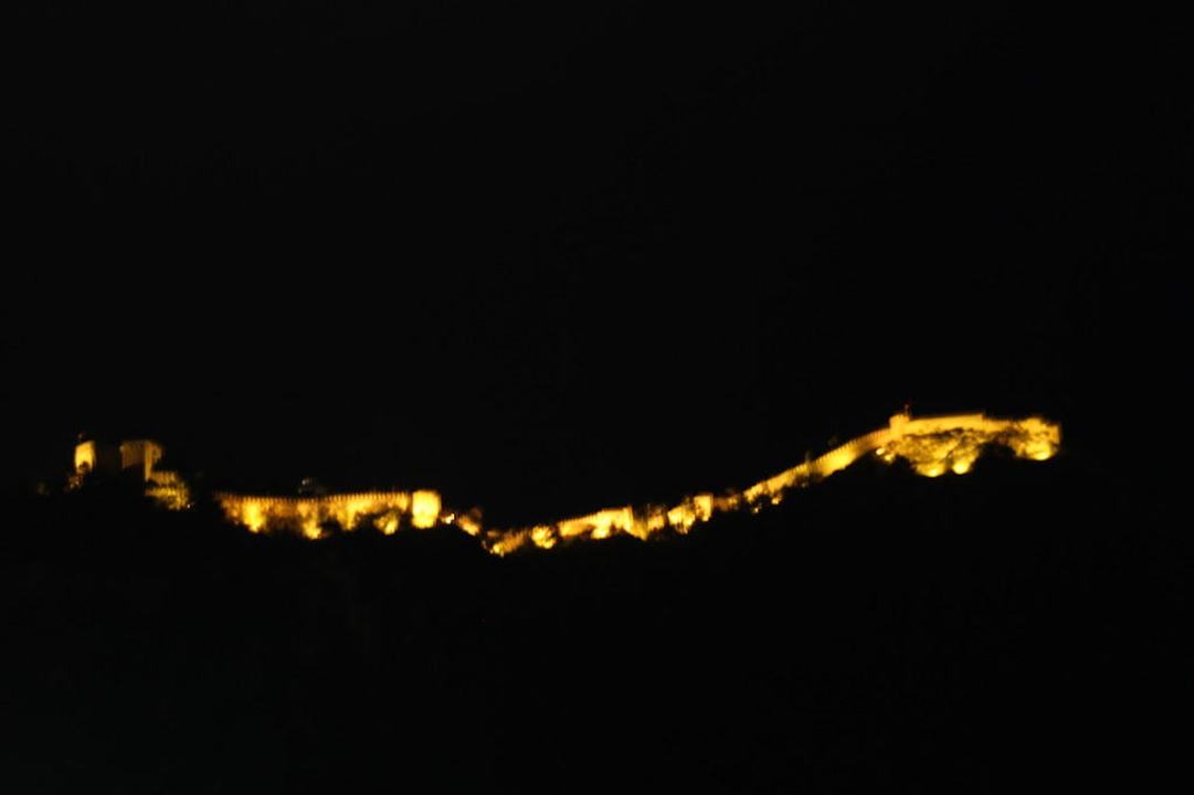 Blick auf die Burg Hotel Aslan City Kleopatra