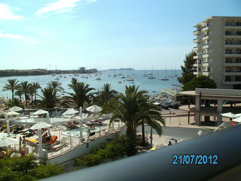 Blick von der Terrasse im 2. Stock Hotel Osiris