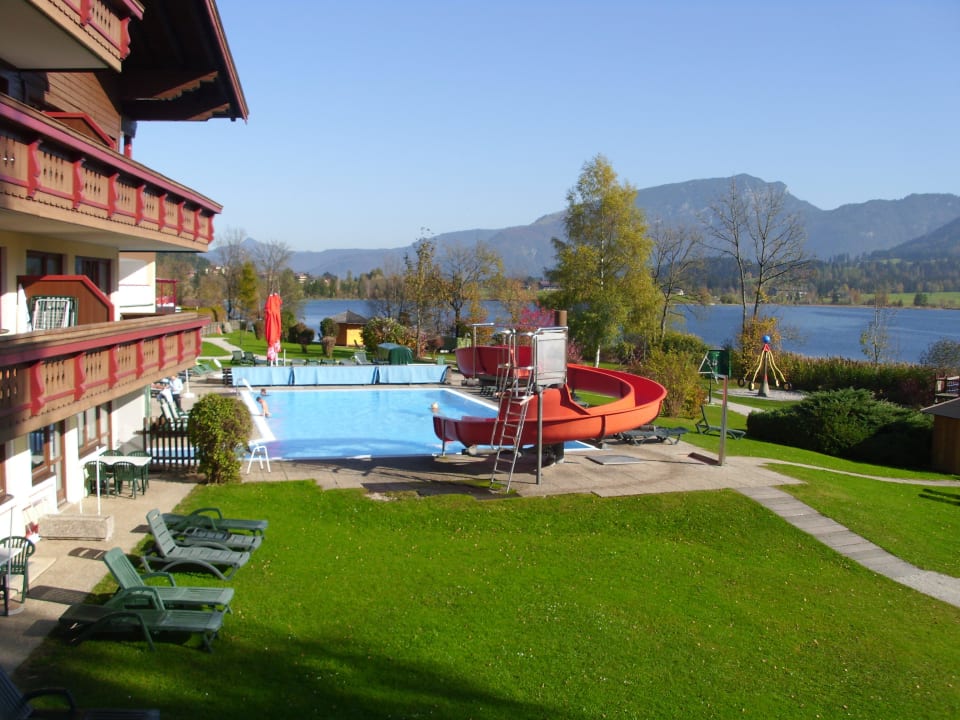 Blick vom Balkon auf den Walchsee Hotel Bellevue am See