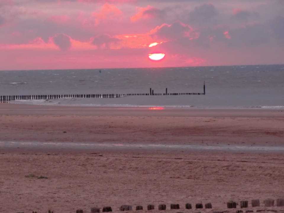 Spaziergang am Strand Hotel Strandpark Scheldeveste