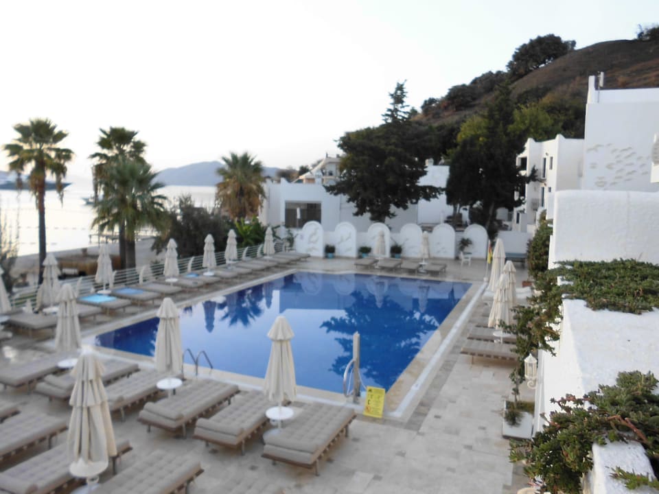 Pool vom Zimmer aus fotografiert Prive Bodrum - Erwachsenenhotel