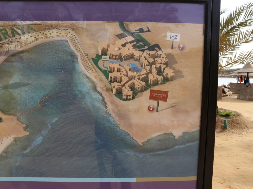 Plan der nördlichen Buchtseite Steigenberger Coraya Beach - Adults only