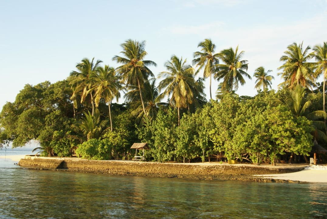 Blick auf die Insel Embudu Village