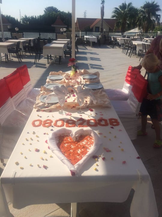 Tisch zum Hochzeitstag Side Mare Resort & Spa