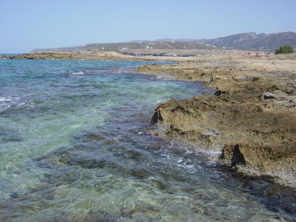 Felsabschnitt Strandpromenade Phãea Cretan Malia