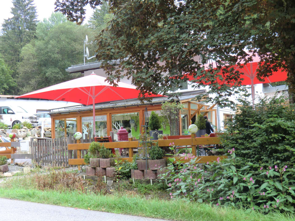 Gästeeingang u.Wintergarten Hotel Scharnagl mit Waldgasthof