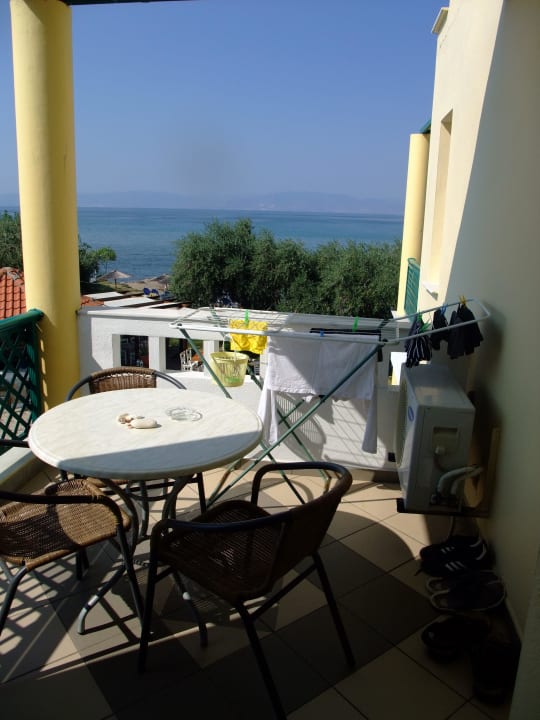 Kleiner Balkon mit Meerblick Hotel Aegean Sun