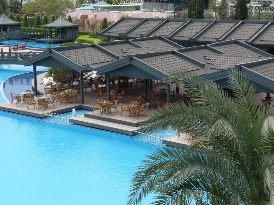 Blick vom Restaurant zur Snack Bar "Tea House" Limak Lara Deluxe Hotel & Resort