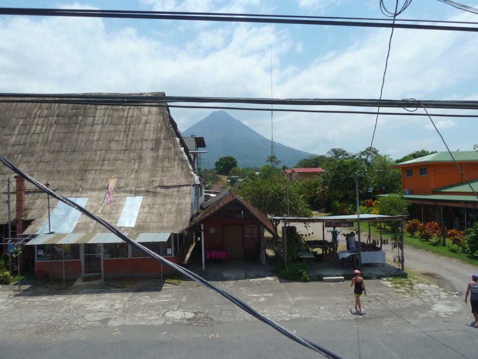Ausblick auf den Vulkan Arenal Hotel Cabinas Oriuma