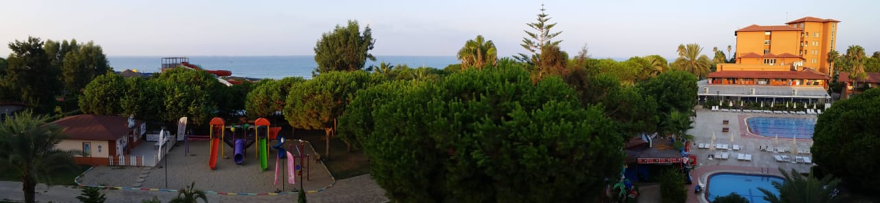 Ausblick von unserem Zimmer Club Turtas Beach Hotel