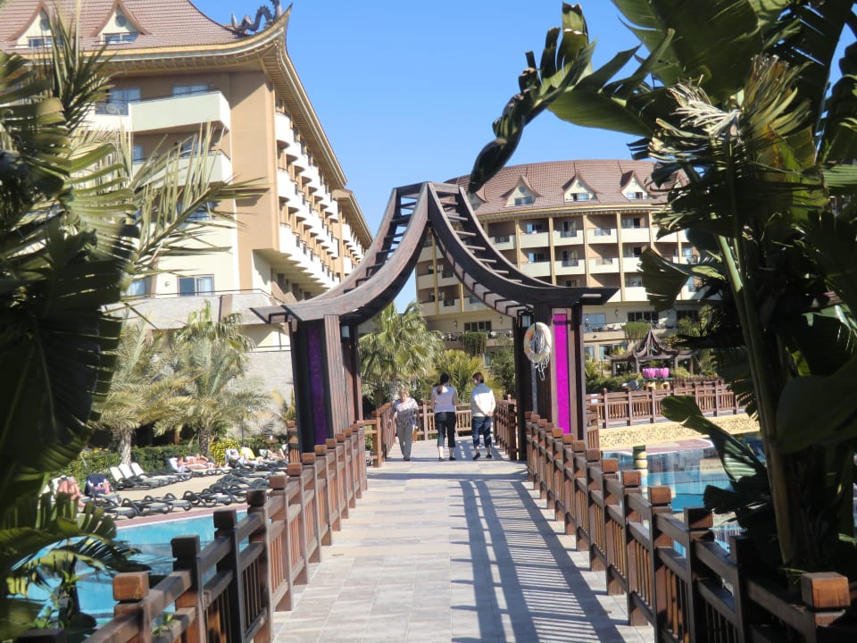 Brücke über den Pool Hotel Royal Dragon