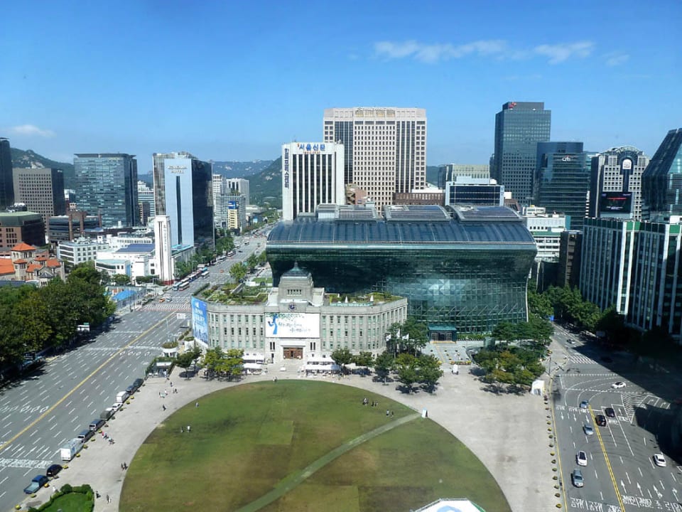 Blick aus der Club Lounge The Plaza Hotel