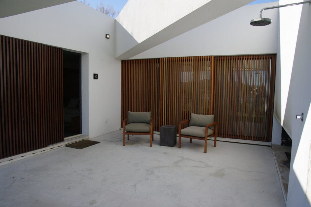 Terrasse Zugang vom Wohn-und Schlafzimmer Hotel L'AND Vineyards