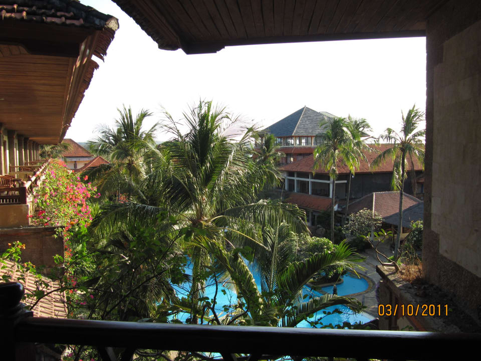 Blick vom Balkon Hotel Sari Segara
