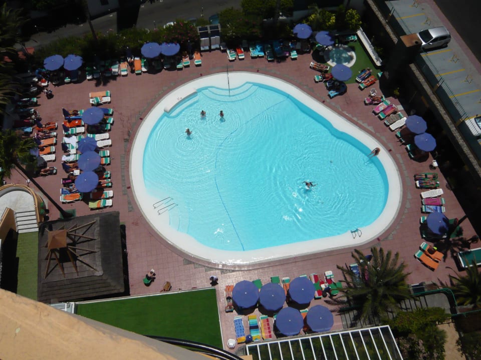 Pool von oben allsun Hotel Lucana