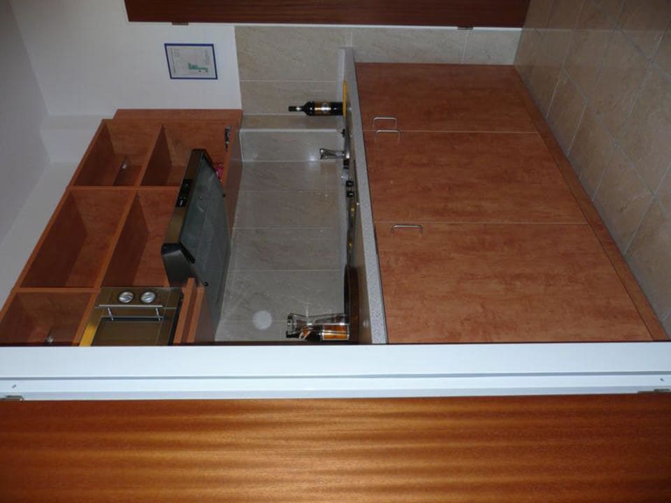 Kitchenette vom Schlafraum aus Apartment-Hotel Hamburg Mitte