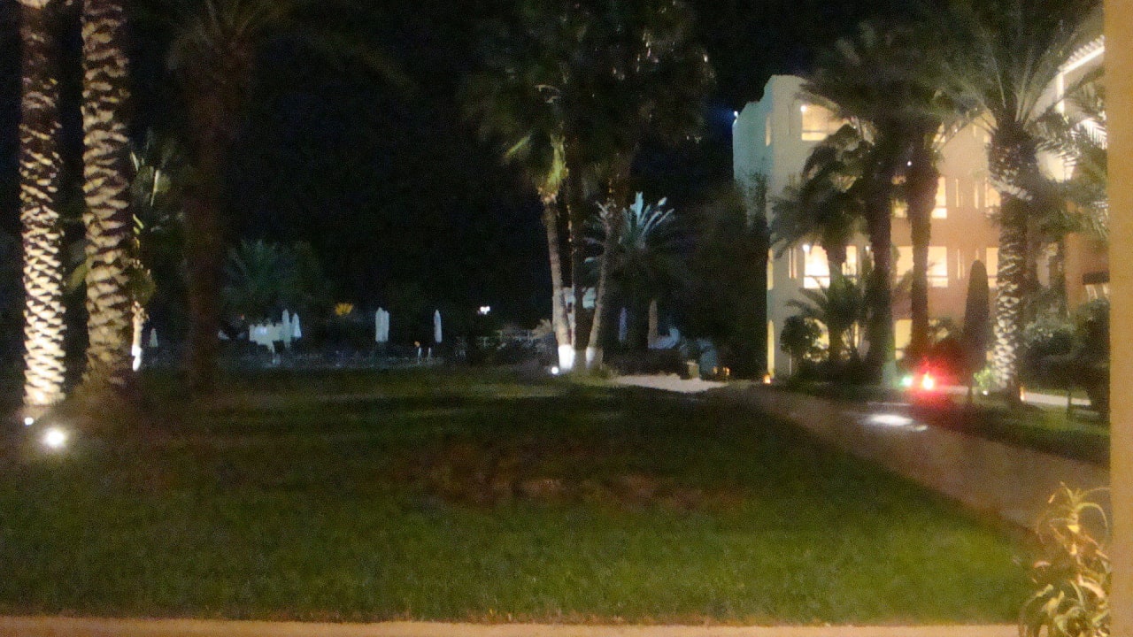 Aussicht von der Terrasse aus. Hotel Paradis Palace